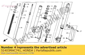 Honda 51403MAC741 primavera, fr tenedor (0. - Lado inferior