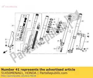 honda 51450MENA61 perno assy., fr. tenedor - Lado inferior