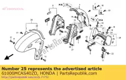 Qui puoi ordinare parafango comp., fr. (a) * b1 da Honda , con numero parte 61000MCAS40ZD: