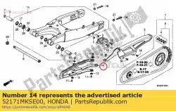 Here you can order the rubber chain slider from Honda, with part number 52171MKSE00: