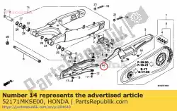 Aquí puede pedir deslizador de cadena de goma de Honda , con el número de pieza 52171MKSE00: