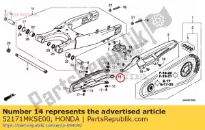 honda 52171MKSE00 deslizador de cadena de goma - Lado inferior