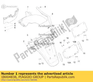 Piaggio Group 1B004838 achterste spatscherm - Onderkant