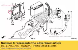 Ici, vous pouvez commander le boîte de batterie auprès de Honda , avec le numéro de pièce 80111MKCA00: