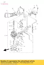 carburateur 1 van Yamaha, met onderdeel nummer 3GB141010000, bestel je hier online: