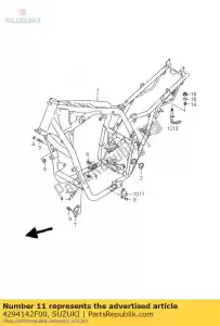 Suzuki 4294142F00 plaque, moteur - La partie au fond