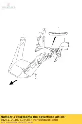 Qui puoi ordinare emblema, maniglia h da Suzuki , con numero parte 6828110G10: