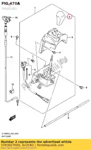 suzuki 5783027H00 perilla, palanca t / m - Lado inferior