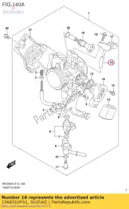 suzuki 1368310F61 hose - Bottom side