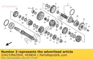 honda 23421MAZ000 no hay descripción disponible en este momento - Lado inferior