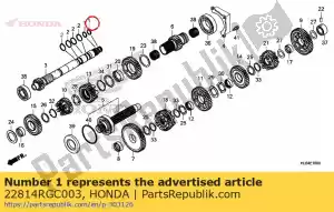 Honda 22814RGC003 ring, afdichting, 21,2 mm - Onderkant