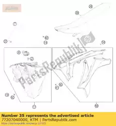 Qui puoi ordinare sedile cpl. Da KTM , con numero parte 77207040000: