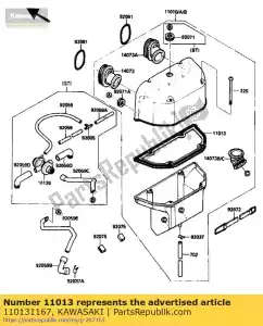 kawasaki 110131167 luchtfilter - Onderkant