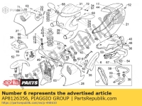 AP8126356, Aprilia, guarda-lamas baixo preto, Usava