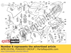 Aprilia AP8126356, Parafango basso nero, OEM: Aprilia AP8126356