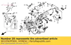 Aqui você pode pedir o parafuso, só mão, 6x20 em Honda , com o número da peça 90105KPF900: