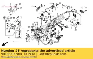 honda 90105KPF900 boulon, à sens unique, 6x20 - La partie au fond