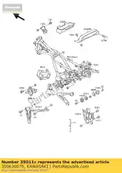 Aquí puede pedir quedarse, fr, lh ex250-f18 de Kawasaki , con el número de pieza 350630079: