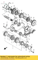 Here you can order the gear,5th from Suzuki, with part number 2425100A00: