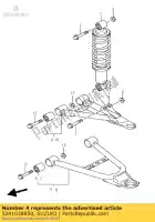 5241038850, Suzuki, Set di braccia, suspens suzuki lt a400 eiger 4x2 400 , Nuovo