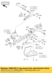 Ici, vous pouvez commander le bras-susp, fr, upp, lh, noir auprès de Kawasaki , avec le numéro de pièce 39007034110: