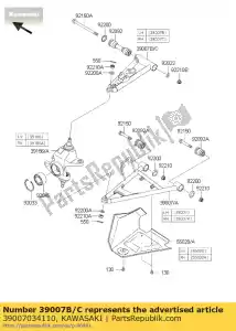 Kawasaki 39007034110 bras-susp, fr, upp, lh, noir - La partie au fond