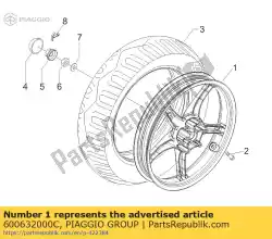 Aqui você pode pedir o roda traseira em Piaggio Group , com o número da peça 600632000C: