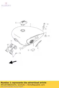 suzuki 4410038BJ02AX assy de réservoir, carburant - La partie au fond