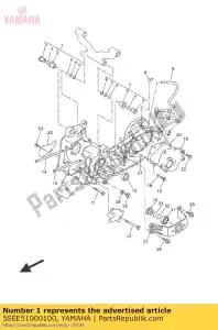 yamaha 5SEE51000100 crankcase assy - Bottom side