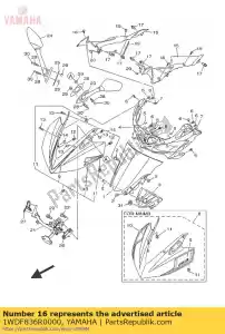 yamaha 1WDF836R0000 paneel, binnen 5 - Onderkant
