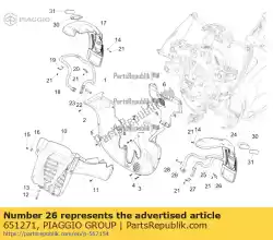 achterste beugel van Piaggio Group, met onderdeel nummer 651271, bestel je hier online: