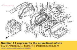 Aqui você pode pedir o capa, r. Alforje inferior * yr149m * (yr149m martini bege metálico) em Honda , com o número da peça 81214MN5000ZC: