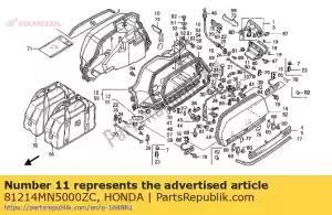 honda 81214MN5000ZC capa, r. alforje inferior * yr149m * (yr149m martini bege metálico) - Lado inferior