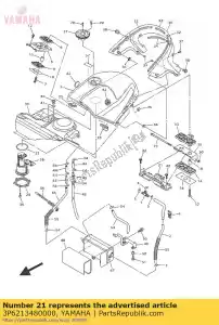 yamaha 3P6213480000 beugel, tankbevestiging - Onderkant