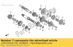 Tutaj możesz zamówić bieg, c-2 od Honda , z numerem części 23431KA4770:
