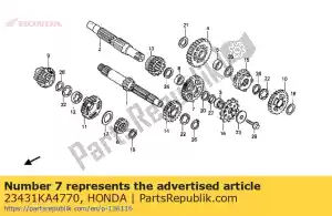 Honda 23431KA4770 engrenagem, c-2ª - Lado inferior