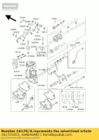 161701053, Kawasaki, link-assy, ??versneller zx750-n1 kawasaki zx 750 1996 1997, Nieuw