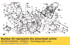 honda 963001005000 perno, brida, 10x50 - Lado inferior