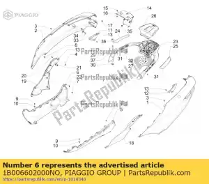 Piaggio Group 1B006602000NO spoiler inferior direito - Lado inferior