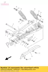 Aquí puede pedir conjunto amortiguador, trasero de Yamaha , con el número de pieza 5JX222100000: