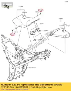 kawasaki 921541026 perno, casquillo, 6x18 ex300adf - Lado inferior