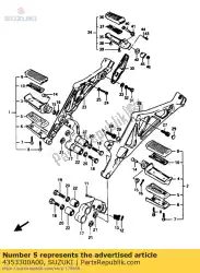 Here you can order the bar,fr. Footrest from Suzuki, with part number 4353300A00: