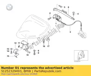 Bmw 51252329493 materiale di montaggio più serratura più parti metalliche - immagine 9 di 9