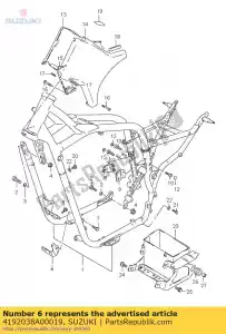 suzuki 4192038A00019 plaque, montage eng - La partie au fond