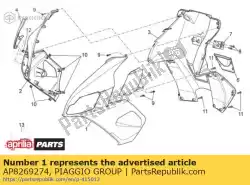 Here you can order the lh front fairing. Yellow from Piaggio Group, with part number AP8269274: