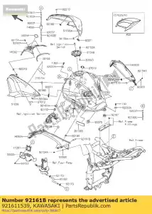 kawasaki 921611539 amortiguador, 10x35x6 zr800ads - Lado inferior