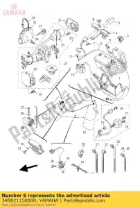 yamaha 34B821150000 fio, mais chumbo - Lado inferior