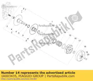 Piaggio Group 1A003435 mola do variador - Lado inferior