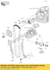 kawasaki 921541196 ?ruba z ko?nierzem, 6x25 klx125ddf - Dół