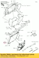 390610786, Kawasaki, 01 radiateur-ensemble kawasaki  1000 2020, Nouveau